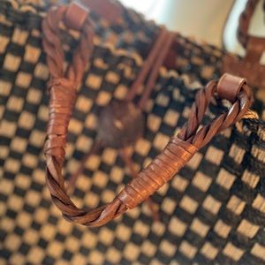 INGE Jute Sport Tote - Braided Leather Handle